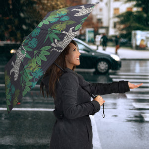 White Bengal Tigers Tropical Plant Umbrella