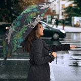 White Bengal Tigers Tropical Plant Umbrella