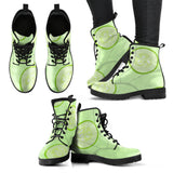 Cucumber Pattern Leather Boots