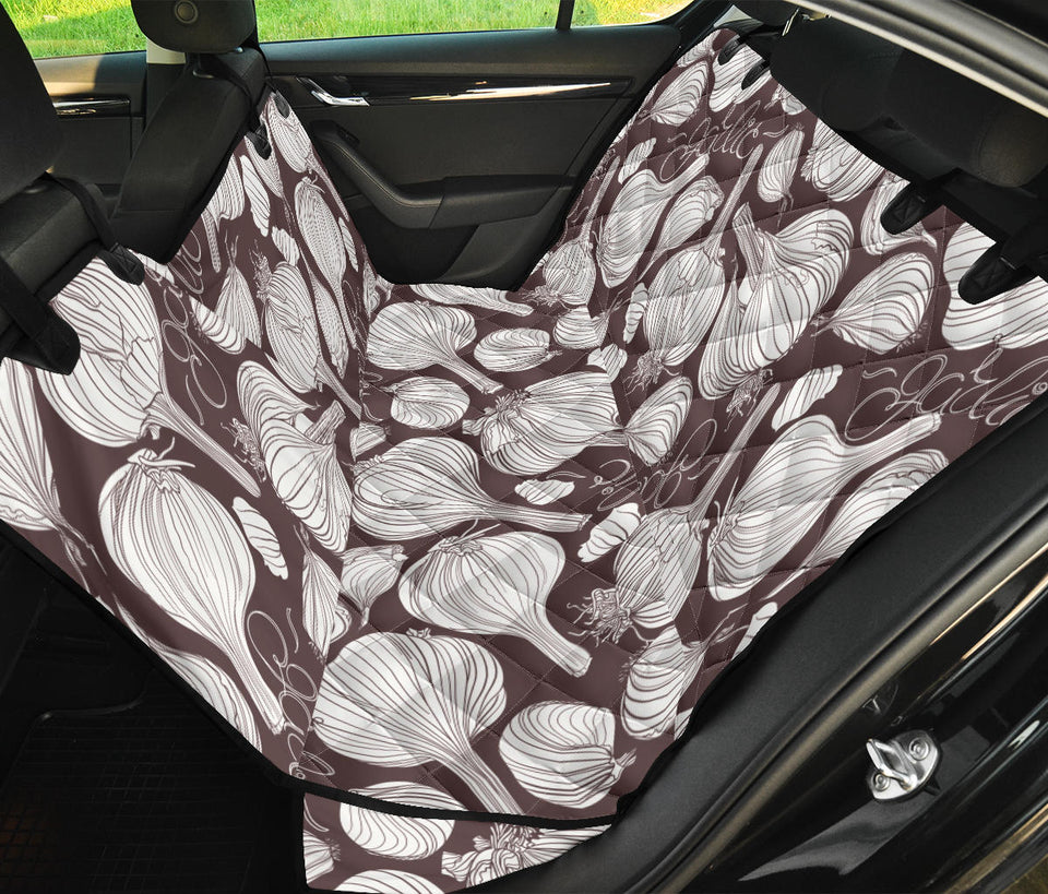 Garlic Bulb Dark Background Dog Car Seat Covers