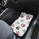 French Bulldog Cup Paw Pattern Front And Back Car Mats