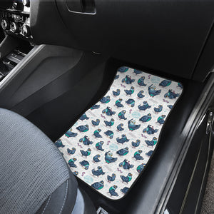 Pigeon Pattern Print Design 02 Front Car Mats