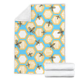 Bee Honeycomb Pattern Premium Blanket
