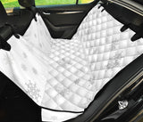 Snowflake Pattern White Background Dog Car Seat Covers