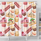 Cake Cupcake Sweets Pattern Shower Curtain Fulfilled In US