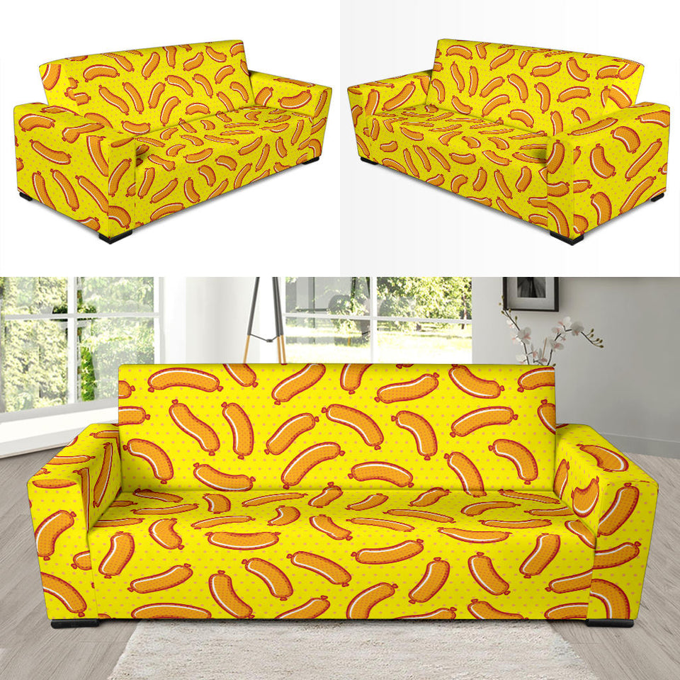 Sausage Pattern Print Design 01  Sofa Slipcover