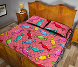 Colorful wrapped candy pattern Quilt Bed Set
