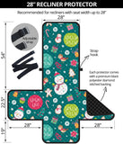 Snowman bird decorative elements christmas pattern Recliner Cover Protector