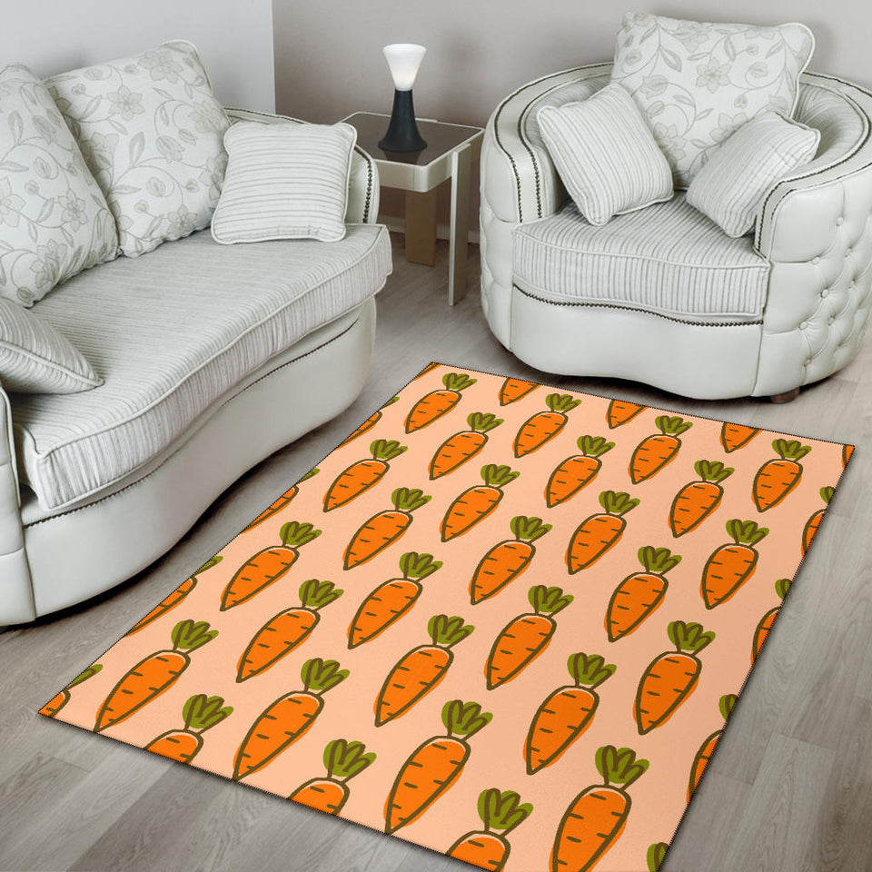 Carrot Pattern Print Design 04 Area Rug