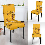 Bee Flower Pattern Dining Chair Slipcover