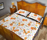 cute tribal fox pattern Quilt Bed Set