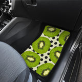 Kiwi Black Dot Background Front Car Mats