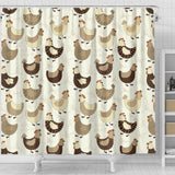 Cute Rooster Chicken Cock Shower Curtain Fulfilled In US