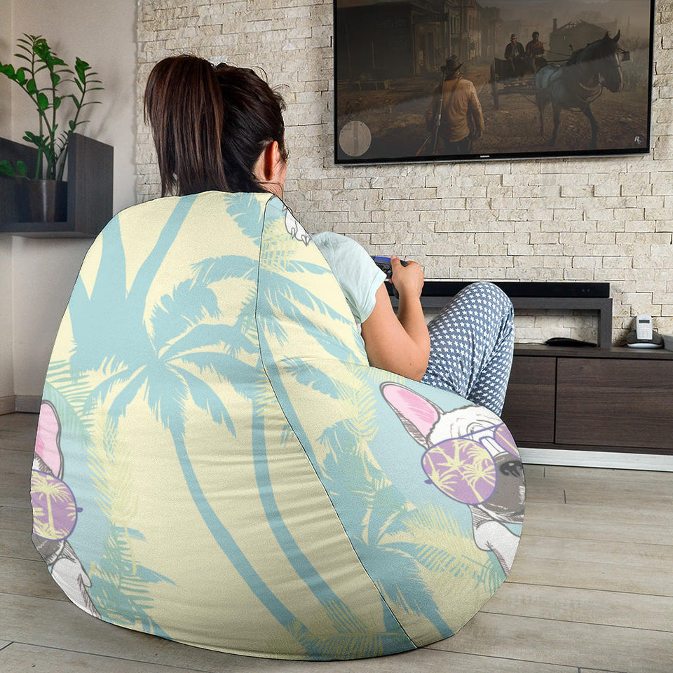 French Bulldog Hawaii Blackground Bean Bag Cover