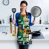 Dinosaurs Print Pattern Adjustable Apron
