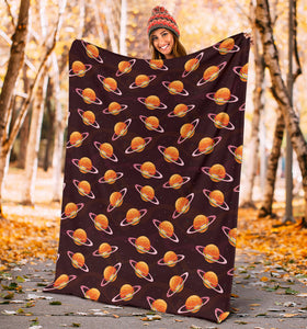 Hamburger Pattern Print Design 05 Premium Blanket
