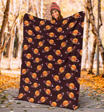 Hamburger Pattern Print Design 05 Premium Blanket