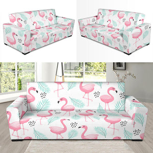 Cute Flamingo Pattern Sofa Slipcover