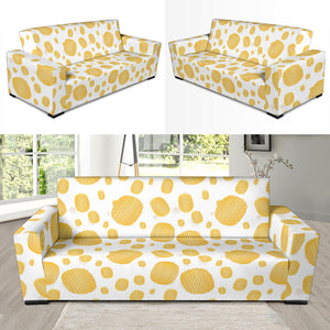 Potato Chips Pattern Print Design 03  Sofa Slipcover
