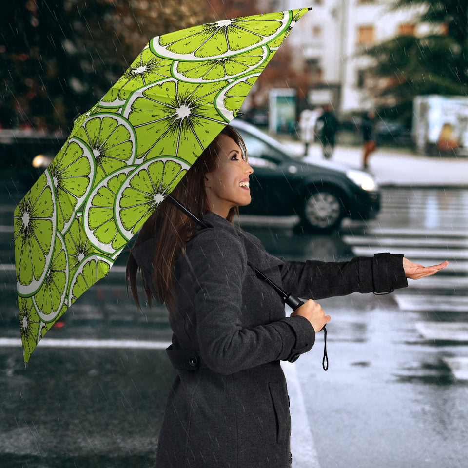 Slices Of Lime Design Pattern Umbrella