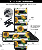 sunflowers ribbon background Recliner Cover Protector