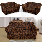 Coffee Bean Pattern Loveseat Couch Slipcover
