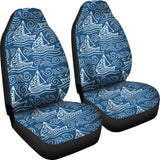 Hand Drawn Sailboat Pattern  Universal Fit Car Seat Covers