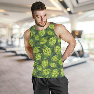 Hop pattern Hop cone background Men Tank Top