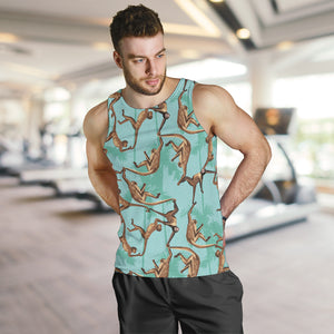 Monkey Palm tree background Men Tank Top