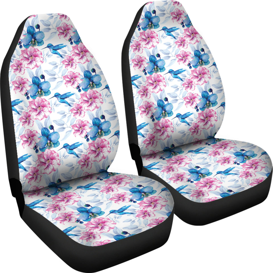Hummingbird Pattern Print Design 02 Universal Fit Car Seat Covers