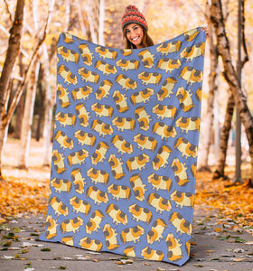 Guinea Pig Pattern Print Design 02 Premium Blanket