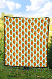 Carrot Pattern Print Design 03 Premium Quilt