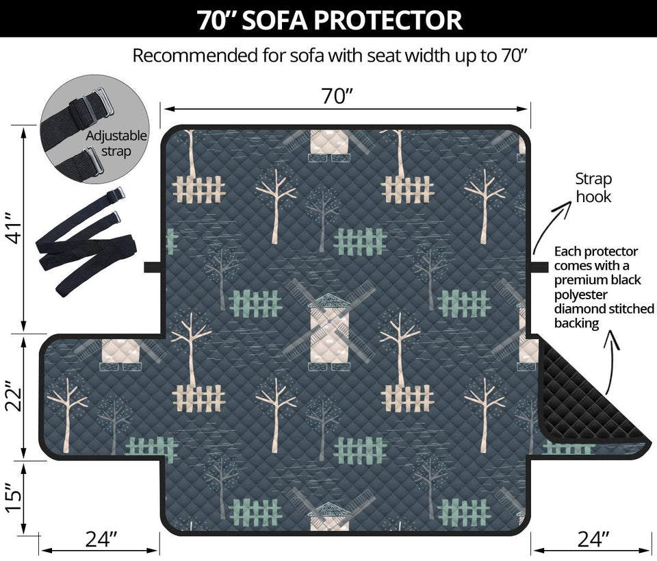 windmill tree pattern Sofa Cover Protector