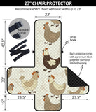 Cute rooster chicken cock Chair Cover Protector