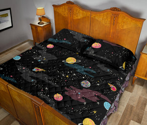 space pattern Quilt Bed Set