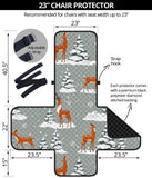Beautiful deers Winter Christmas Chair Cover Protector