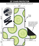 Cucumber slices pattern Chair Cover Protector
