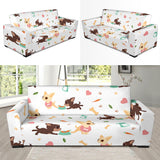Cute Chihuahua Puppie Pattern Sofa Slipcover