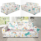 Colorful Unicorn Pattern Sofa Slipcover