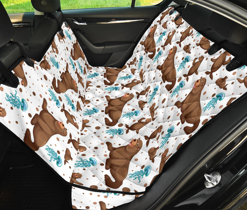 Sea Lion Seals Jellyfish Pattern Dog Car Seat Covers