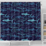 Shark Pattern Shower Curtain Fulfilled In US