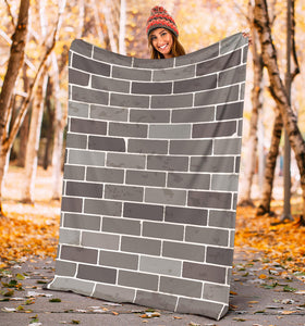 Brick Printed Pattern Print Design 05 Premium Blanket