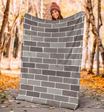 Brick Printed Pattern Print Design 05 Premium Blanket