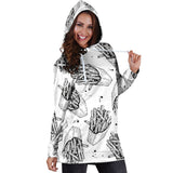 Hand Drawn French Fries Pattern Women'S Hoodie Dress