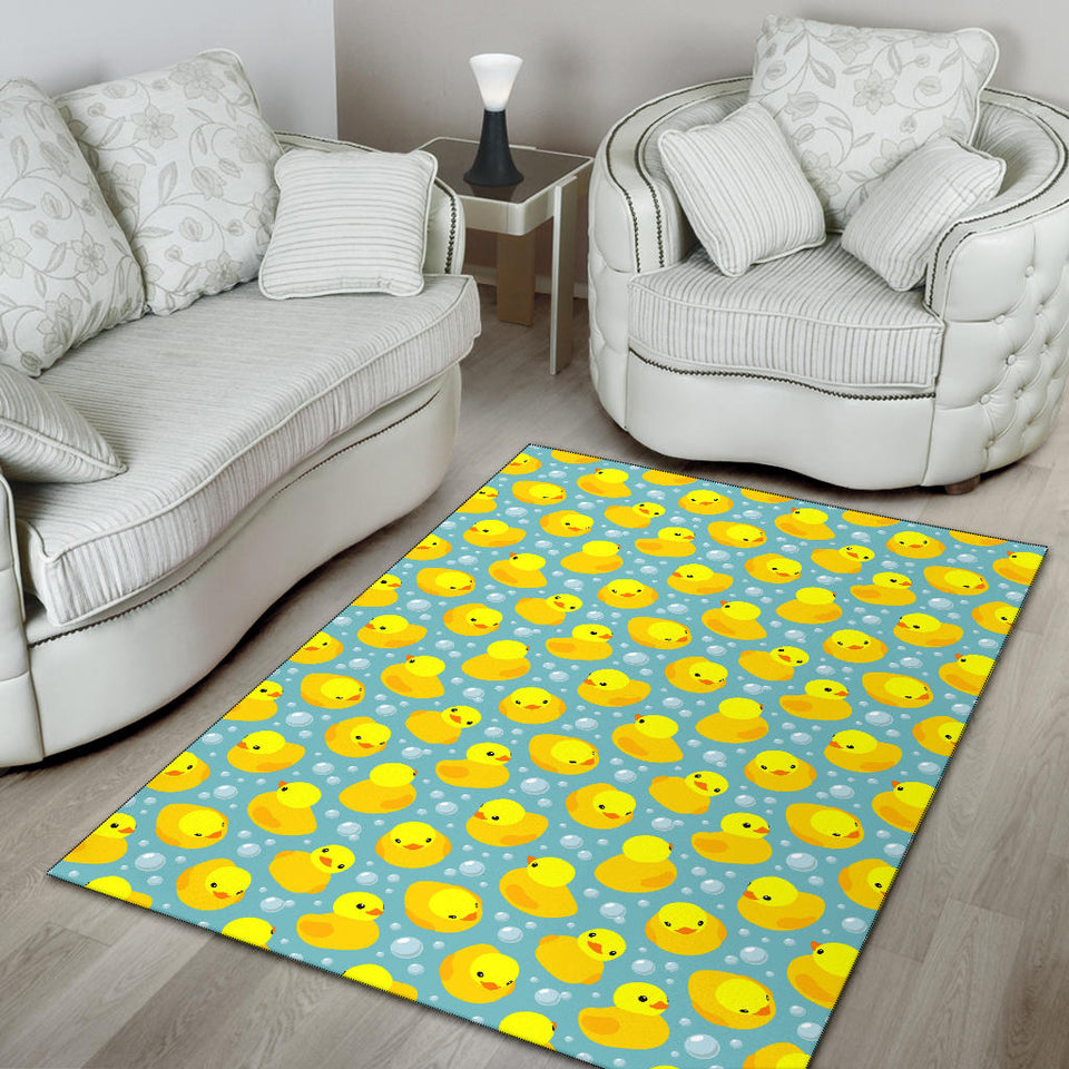 Duck Toy Pattern Print Design 03 Area Rug