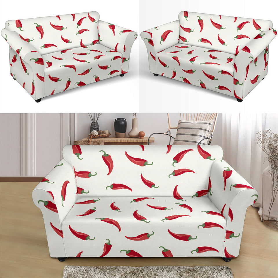 Chili Peppers Pattern Loveseat Couch Slipcover
