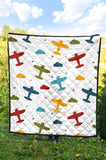 Airplane Star Cloud Colorful Premium Quilt