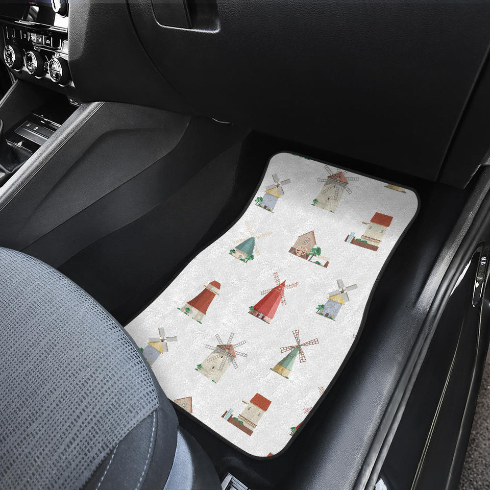 Windmill Design Pattern Front Car Mats