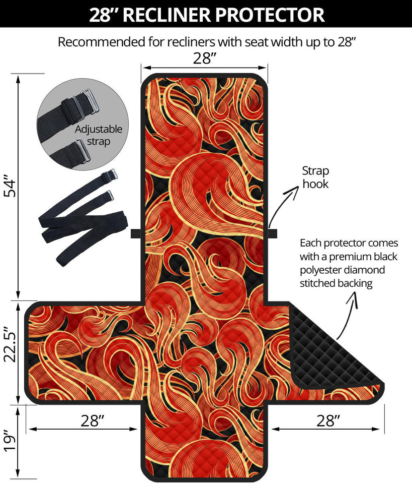 Fire flame pattern Recliner Cover Protector