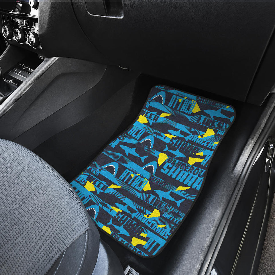 Shark Dangerous Front Car Mats